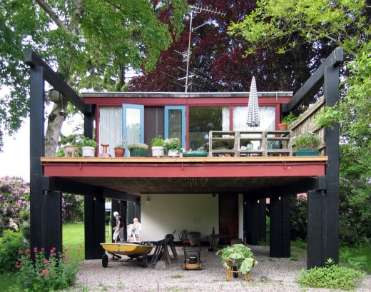 Дом с террасой в датском стиле