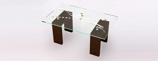 Стеклянный журнальный столик – представитель высокотехнологичной мебели